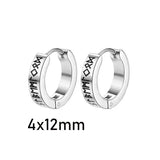 Norse Viking Runes Hoop Earrings earrings Viking Warriors