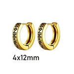 Norse Viking Runes Hoop Earrings earrings Viking Warriors