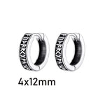 Norse Viking Runes Hoop Earrings earrings Viking Warriors