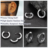 Norse Viking Runes Hoop Earrings earrings Viking Warriors