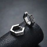 Norse Viking Runes Hoop Earrings earrings Viking Warriors