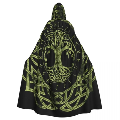 Norse Viking Tree of Life Hooded Cape Hooded Cloak Viking Warriors