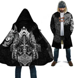 Norse Vikings Fleece Coat Hooded Cloaks Viking Warriors