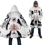 Norse Vikings Fleece Coat Hooded Cloaks Viking Warriors