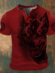 Norse Wolf Button Down T-Shirt Shirts & Tops Viking Warriors