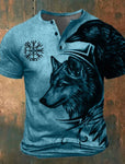 Norse Wolf Button Down T-Shirt Shirts & Tops Viking Warriors