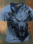 Norse Wolf Button Down T-Shirt Shirts & Tops Viking Warriors