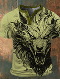 Norse Wolf Button Down T-Shirt Shirts & Tops Viking Warriors