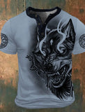 Norse Wolf Button Down T-Shirt Shirts & Tops Viking Warriors