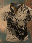 Norse Wolf Button Down T-Shirt Shirts & Tops Viking Warriors
