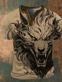 Norse Wolf Button Down T-Shirt Shirts & Tops Viking Warriors