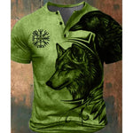 Norse Wolf Button Down T-Shirt Shirts & Tops Viking Warriors