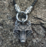 Norse Wolf Head Pendant Necklace Necklaces Viking Warriors