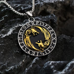 Norse Wolves and Runes Necklace necklace Viking Warriors