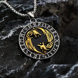 Norse Wolves and Runes Necklace necklace Viking Warriors