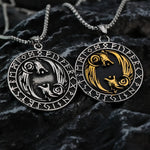 Norse Wolves and Runes Necklace necklace Viking Warriors