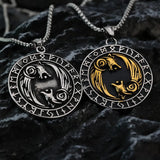 Norse Wolves and Runes Necklace necklace Viking Warriors
