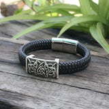 Norse Wolves Leather Bracelet Bracelets Viking Warriors