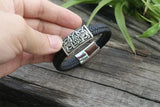 Norse Wolves Leather Bracelet Bracelets Viking Warriors