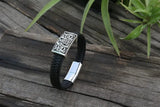 Norse Wolves Leather Bracelet Bracelets Viking Warriors