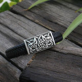 Norse Wolves Leather Bracelet Bracelets Viking Warriors