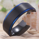 Norseman Blue Tungsten Ring Rings Viking Warriors