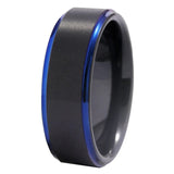 Norseman Blue Tungsten Ring Rings Viking Warriors