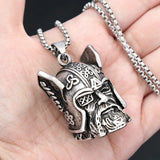 Odin Head Pendant Necklace necklace Viking Warriors