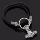 Odin Ravens Thor Hammer Necklace necklaces Viking Warriors