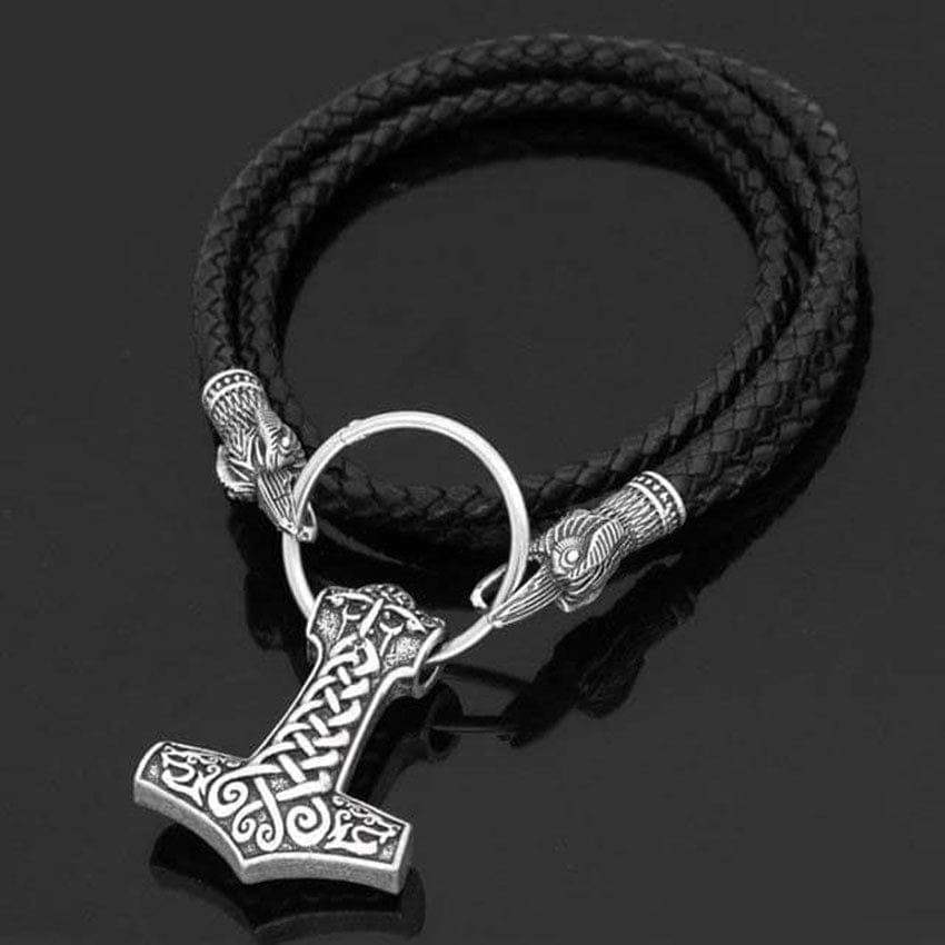 Ravens Mjolnir T-Shirt  Odin's Ravens and Thor's Hammer Viking