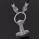 Odin Ravens Thor Hammer Necklace necklaces Viking Warriors