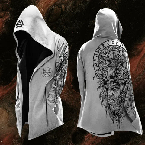 Odin's Ravens Oversized Hooded Coat hoodie jacket Viking Warriors