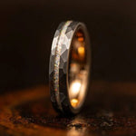 Opal Stone Hammered Steel Couple Rings rings Viking Warriors