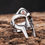 Red Stone Spartan Helmet Ring ring Viking Warriors