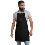 Red Vegvisir Embroidered Apron Aprons Viking Warriors