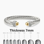 S925 Silver Elegant Twisted Bracelet Bracelets Viking Warriors