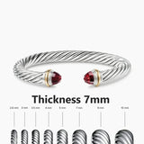 S925 Silver Elegant Twisted Bracelet Bracelets Viking Warriors