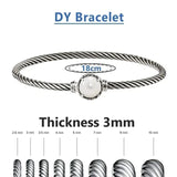 S925 Silver Elegant Twisted Bracelet Bracelets Viking Warriors