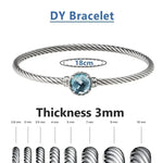 S925 Silver Elegant Twisted Bracelet Bracelets Viking Warriors