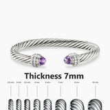 S925 Silver Elegant Twisted Bracelet Bracelets Viking Warriors