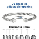 S925 Silver Elegant Twisted Bracelet Bracelets Viking Warriors