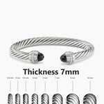 S925 Silver Elegant Twisted Bracelet Bracelets Viking Warriors