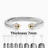 S925 Silver Elegant Twisted Bracelet Bracelets Viking Warriors