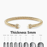 S925 Silver Elegant Twisted Bracelet Bracelets Viking Warriors