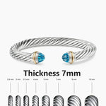 S925 Silver Elegant Twisted Bracelet Bracelets Viking Warriors