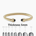 S925 Silver Elegant Twisted Bracelet Bracelets Viking Warriors