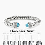 S925 Silver Elegant Twisted Bracelet Bracelets Viking Warriors