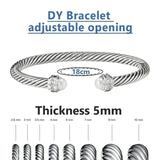 S925 Silver Elegant Twisted Bracelet Bracelets Viking Warriors