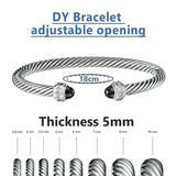 S925 Silver Elegant Twisted Bracelet Bracelets Viking Warriors