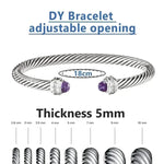 S925 Silver Elegant Twisted Bracelet Bracelets Viking Warriors